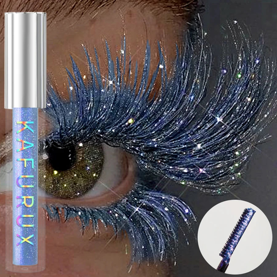Diamond Shine Waterproof Glitter Mascara - Snow Effect Volume & Curl