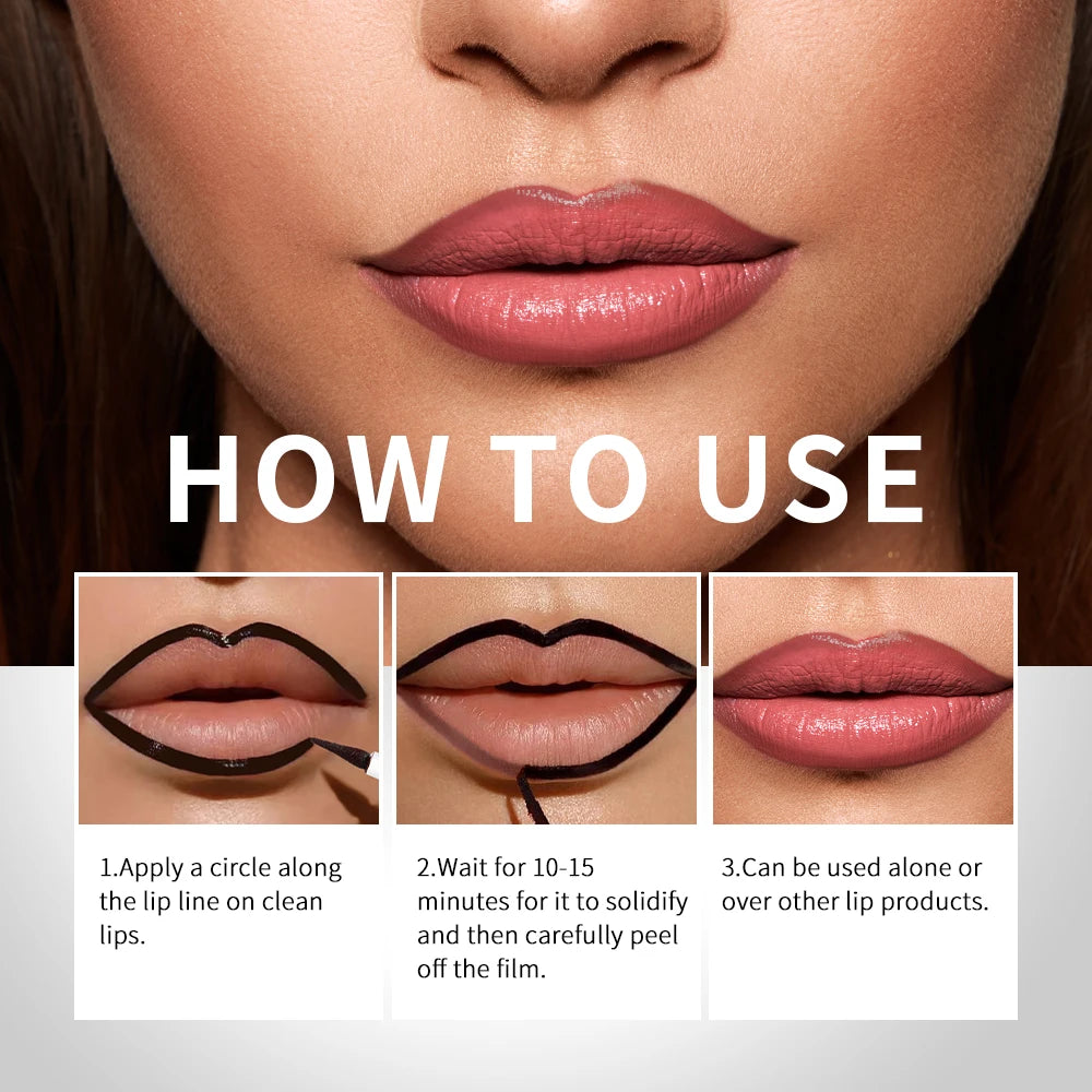 Lip Liner Pencil Peel Off Lip Stain Tattoo Long Wearing Matte Waterproof Smudge Proof Transfer Proof Lip Cosmetic For All Day