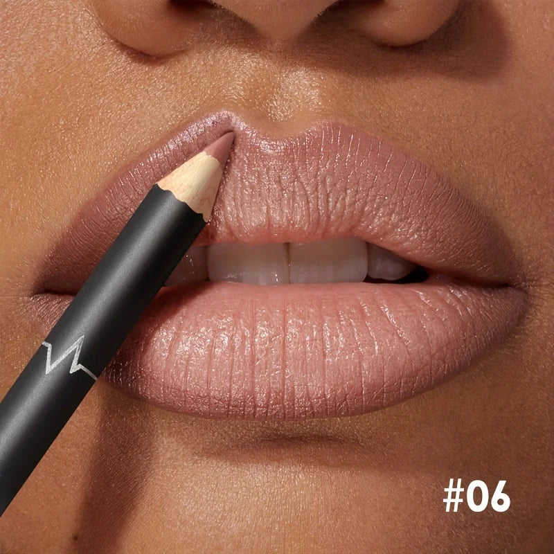 Waterproof Long Lasting Matte Lipliner Pencil Red Contour Tint Lipstick Non Stick Cup Moisturising Lip Makeup 12 Colors