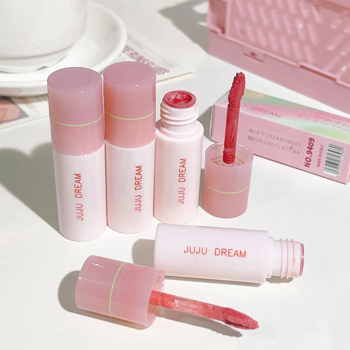JUJU Dream Small milk tube lip gloss, airy white, matte lifting, lipstick, velvet, matte lip gloss, lip gloss