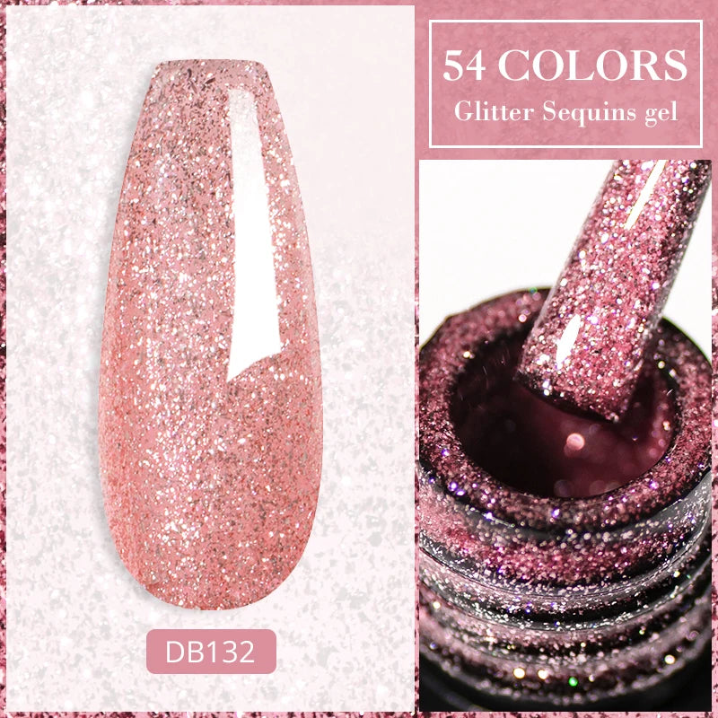 7ML Ice Transparent Glass Bead Moonlight Cat Eye Magnet Gel Nail Polish Jelly Ultra Shine Glitter Semi Permanent Soak Off UV Gel