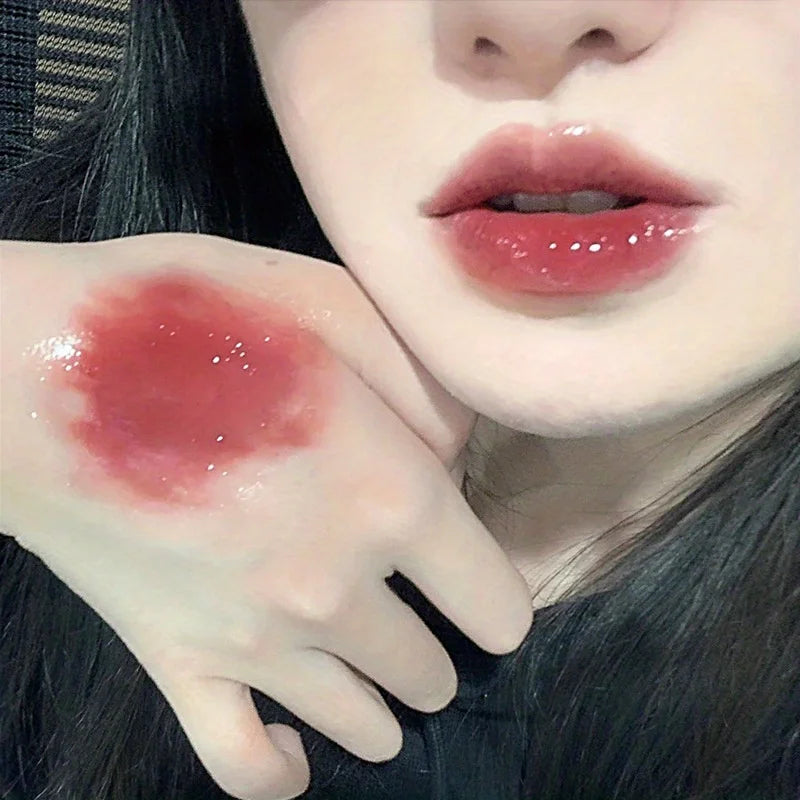 Lip Glaze, Mirror Gloss, Long-lasting Stain Resistant Transparent Film Forming Lip Gloss, Full Lip Color Valentine's Day Gifts