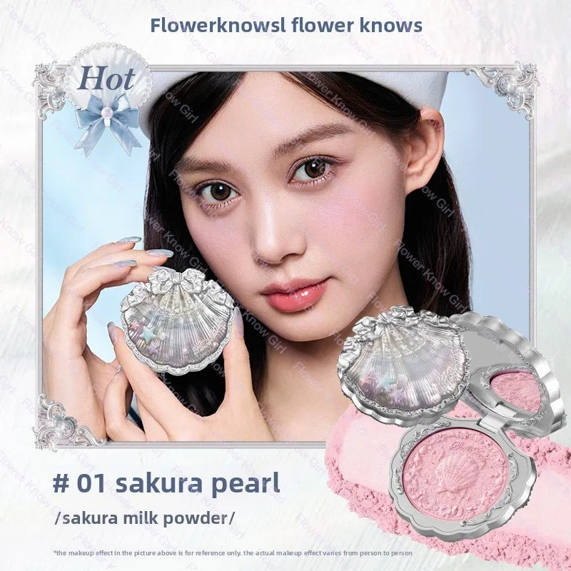 Flower Knows Blusher Butterfly Cloud Collar Collection Rouge Box Duo Blush For Dark Skin Peach Makeup For Cheeks Matte Finish