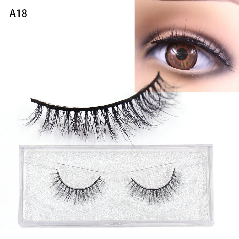 LEHUAMAO 5D Mink Hair False Eyelashes Wispy Cross Natural Mink Lashes Fluffy Eyelash Extension Tools Makeup Handmade Eye lashes