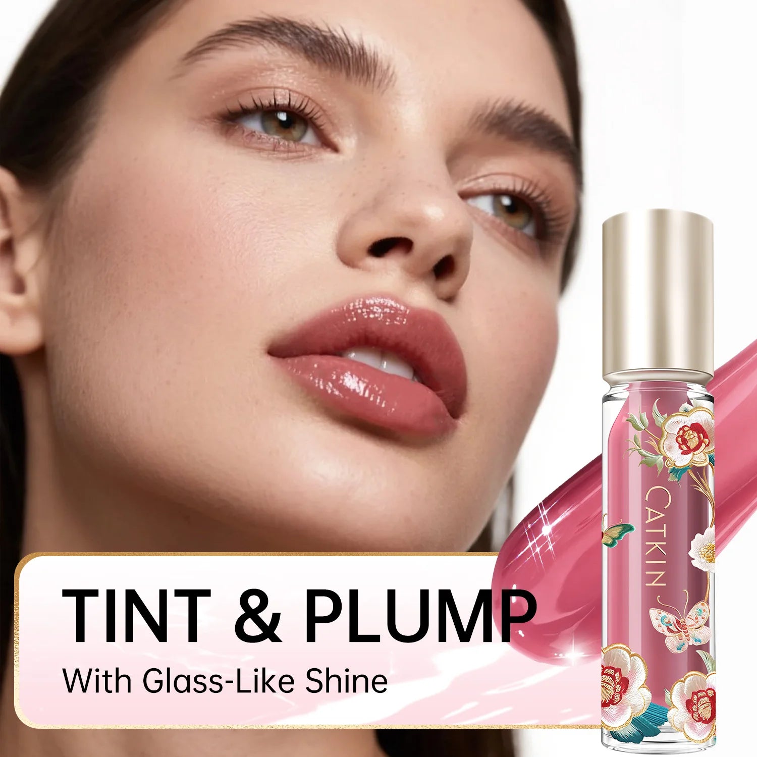 CATKIN Lip Essence Lipstick Lip Glaze Mirror Water Gloss Lip Gloss Moisturizing Glass Dudu Lip Lotion Lip Gloss 3.5g