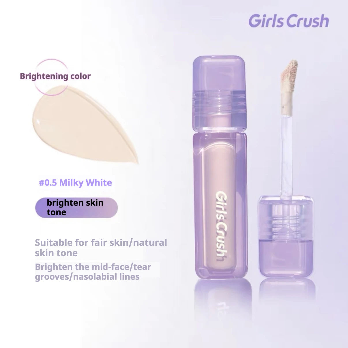 Girlscrush Liquid Concealer Facial Brightening Velvet Sunscreen Mark Expand Moisture Skin Application Holding Makeup