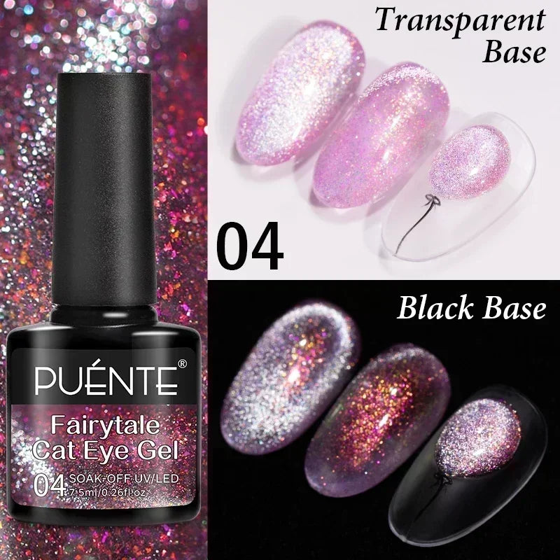 7.5ML Summer Fruit Series Cat Magnetic Gel Nail Polish Green Purple Pink Cat Eye Gel Soak Off UV Nail Art Varnish For Manicure