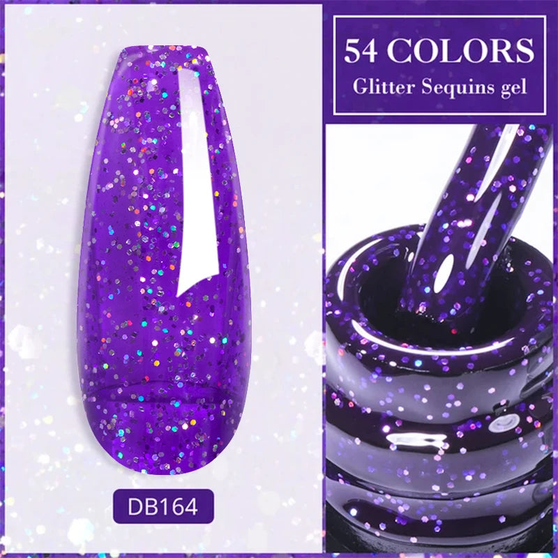 7ML Ice Transparent Glass Bead Moonlight Cat Eye Magnet Gel Nail Polish Jelly Ultra Shine Glitter Semi Permanent Soak Off UV Gel