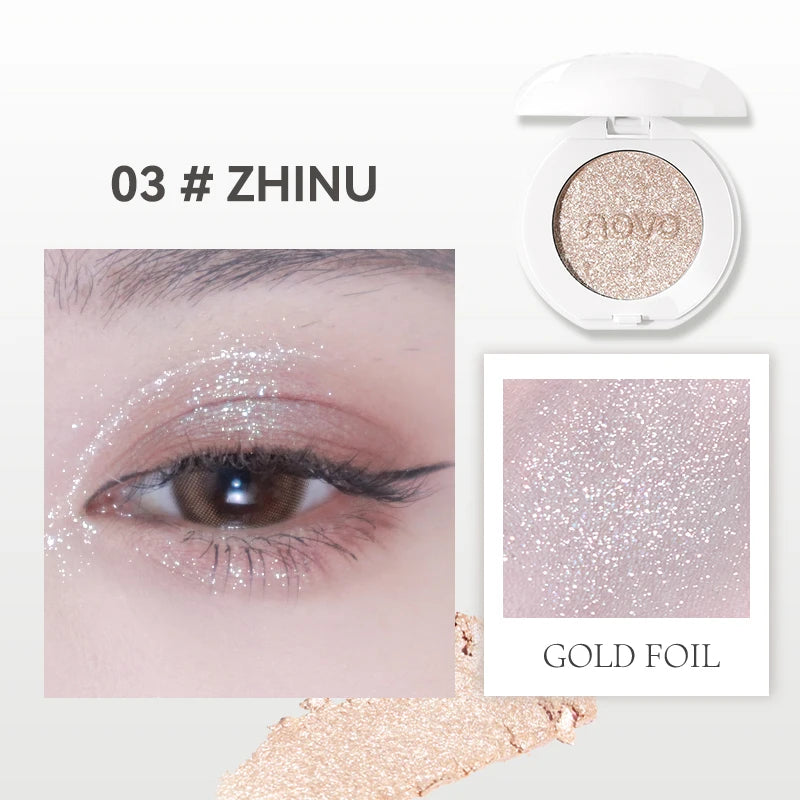 Single Glitter Eyeshadow, Lightweight Glitter And Matte Eyeshadow, Long Lasting, Smudge Proof, Shimmer Eyeliner And Blush Look