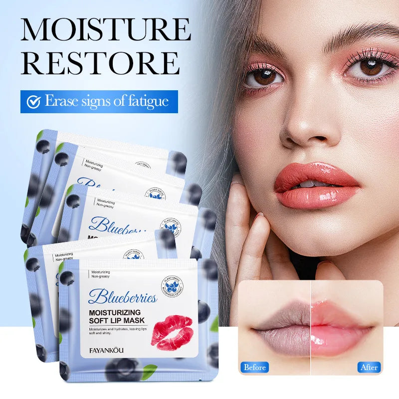 5/10/20pcs Fruit Crystal Collagen Lip Mask Hydrating Lips Moisturizer Plump Cherry Strawberry Lip Patches Lips Plumper Skin Care
