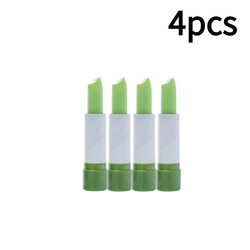 Aloe Vera Moisturizing Lipstick Moisture Lip Balm Anti Drying Temperature Color Changing Nourishing Lip Balm Lips Care 1-10pcs