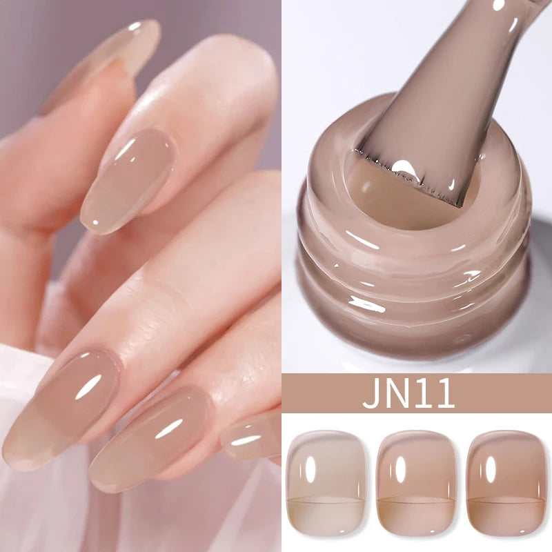 BORN PRETTY 10ml Blood Red Jelly Gel Nail Polish Halloween Nails Art Gel Polish Sheer Translucent Nail Gel for Winter Manicure
