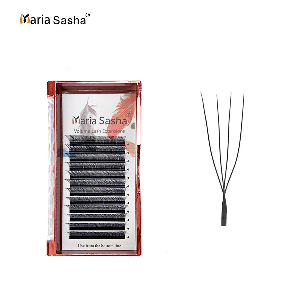 MARIA U 3D 4D 5D W Eyelashes U Shape Eyelash Extensions Soft Lashes Makeup Mesh Volume Eyelash