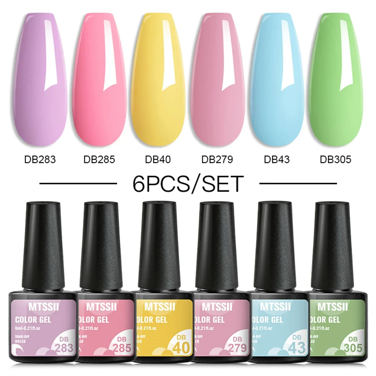 MTSSII 6PCS/Set Sparkly Red Roes Red Gel Nail Polish Shinning Nail Art LED UV Gel Varnish Nail Supplies Manicure Kit for Nails