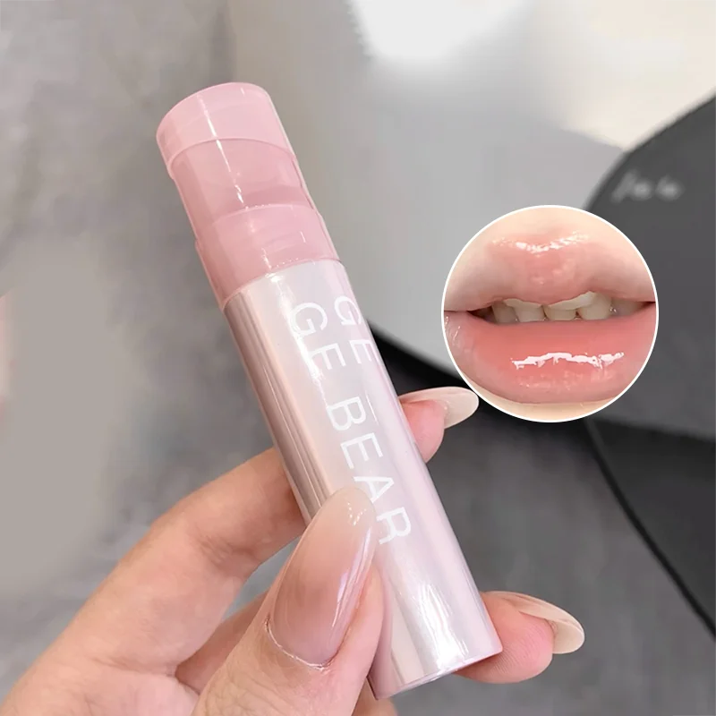 Gege Bear Water Gel Lip Gloss — Hydrating, Crystal-Clear Shine with Long-Lasting Color and Natural Finish