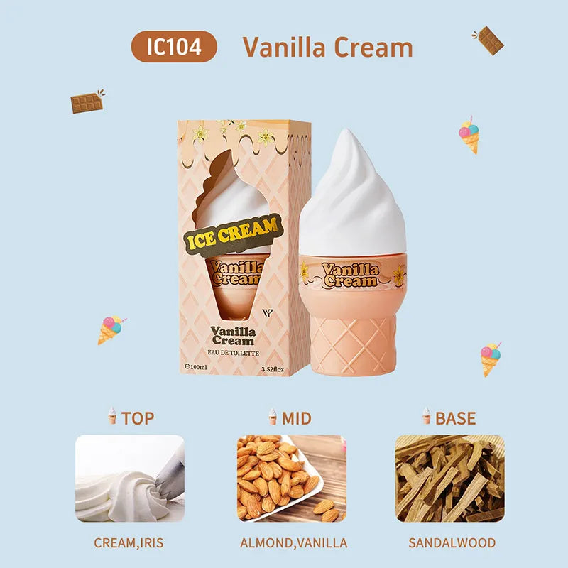 Ice Cream Cute Perfume Brand Long-lasting Eau De Toilette Floral Fruity Citrus Rose Charming Sweet Fragrance Women Body Spray