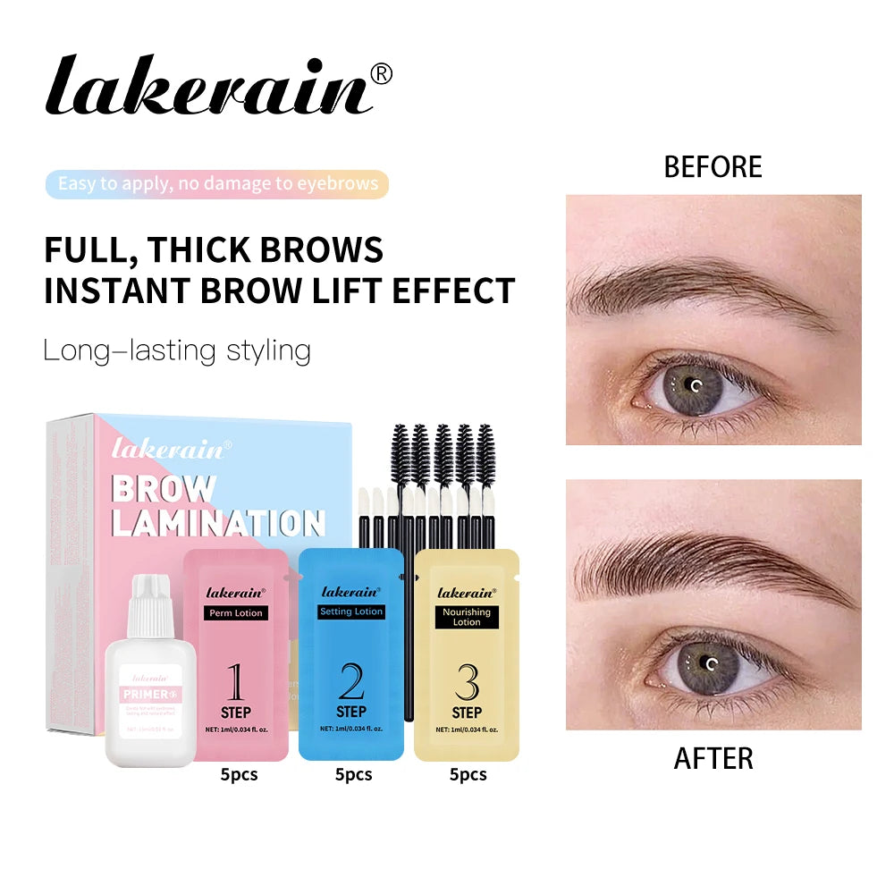 Lakerain Eyebrow Lamination Kit - DIY Brow Perm Set for Fuller Brows