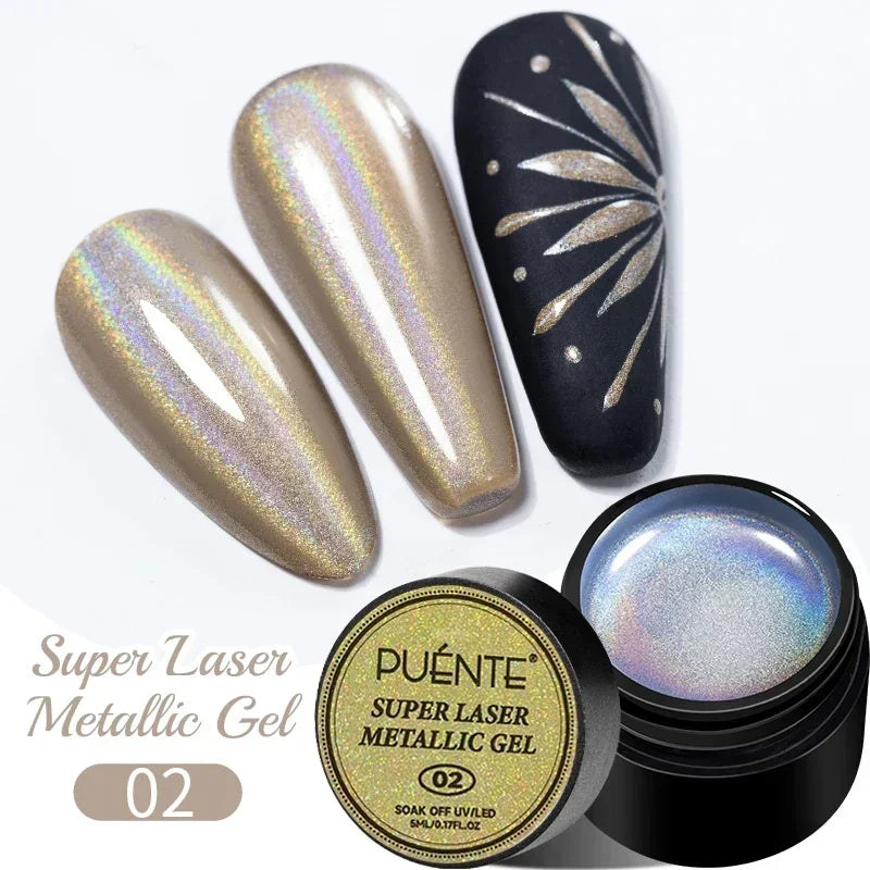PUETNE 7.5ML Amber Moonlight Cat Magnetic Gel Nail Polish Winter Nails Jelly Glass Cat Eye Soak Off UV Semi-Permanent Varnish