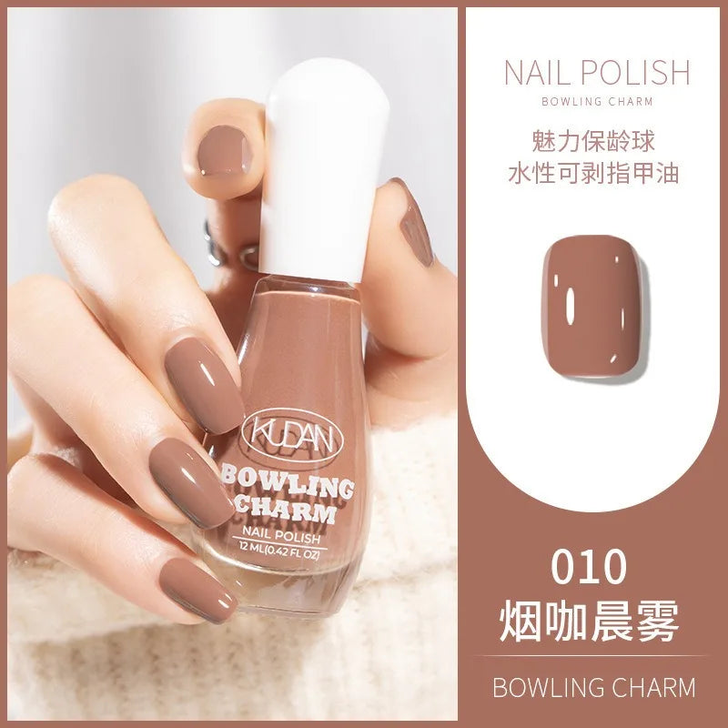 40 Colors New Nail Polish for Summer Water-based Quick Drying Tearable Nail Art Semipermanent Monochrome No Baking Lamp Varnish