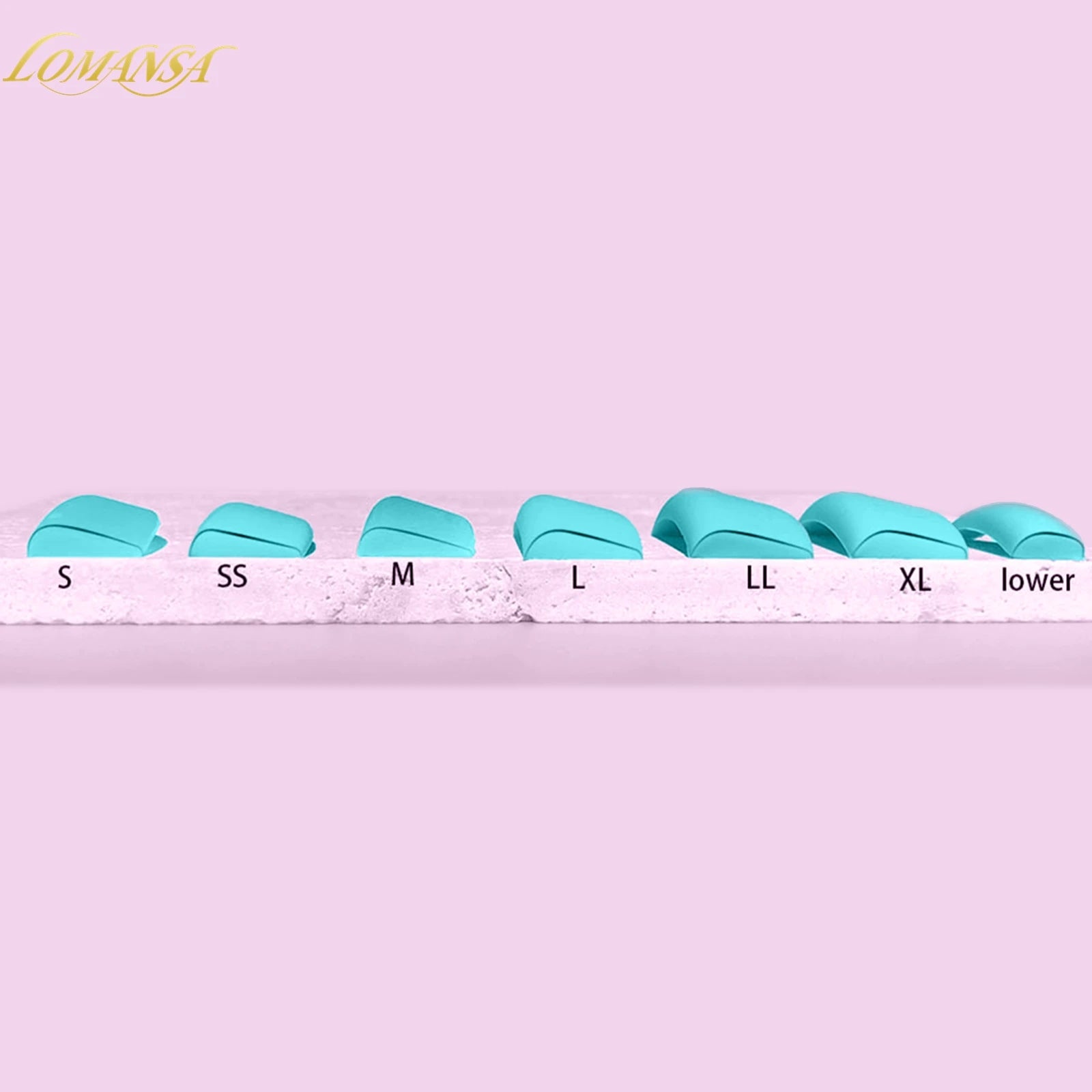 Lomansa 7 Pairs L Curl Silicone Eyelash Perm Pads Sticky Lashes Rod Shield Lifting 3D Eyelash Curler Accessories Makeup Tools