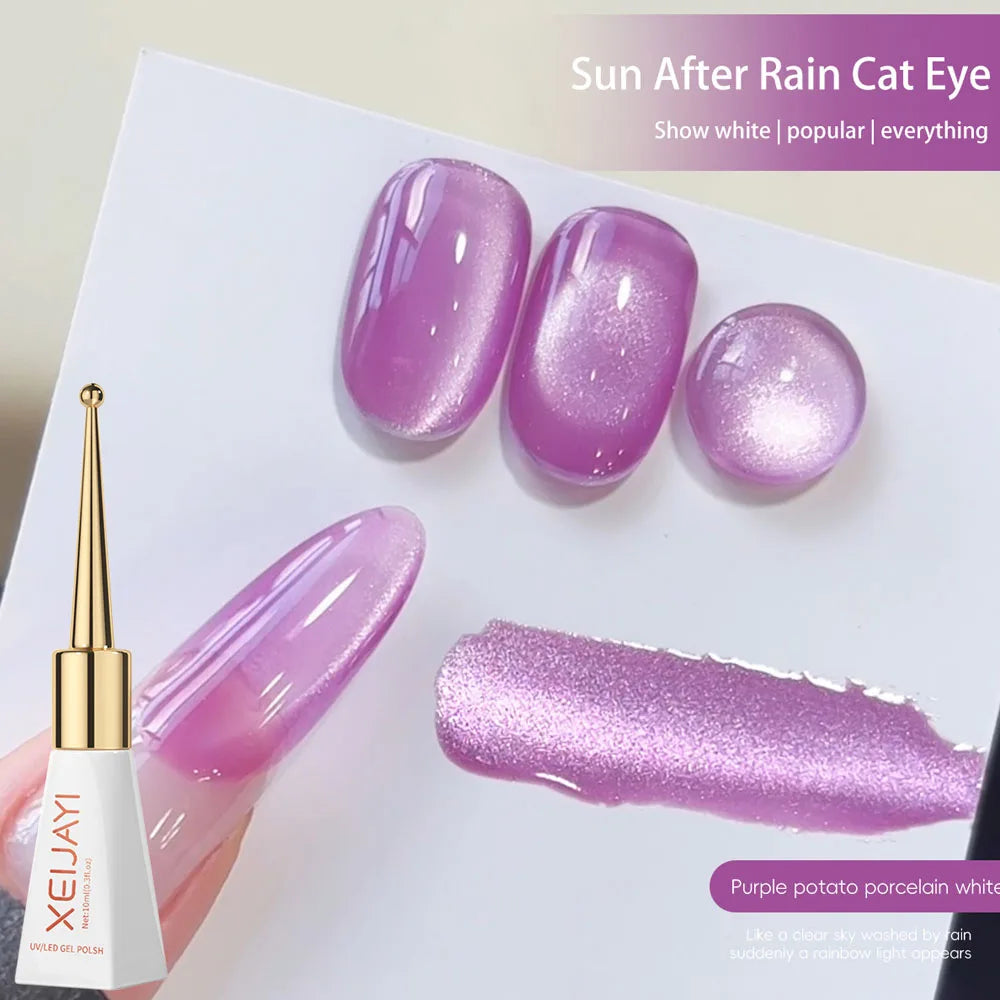 XEIJAYI Pink Cat Eye Gel Nail Polish Ceramic Magnetic Gel UV Semi-permanent Enamels Varnish Nail Supplies For Professionals Gel