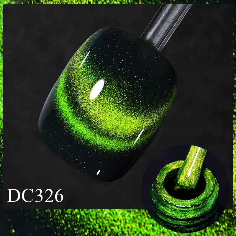 7ML Ice Transparent Glass Bead Moonlight Cat Eye Magnet Gel Nail Polish Jelly Ultra Shine Glitter Semi Permanent Soak Off UV Gel