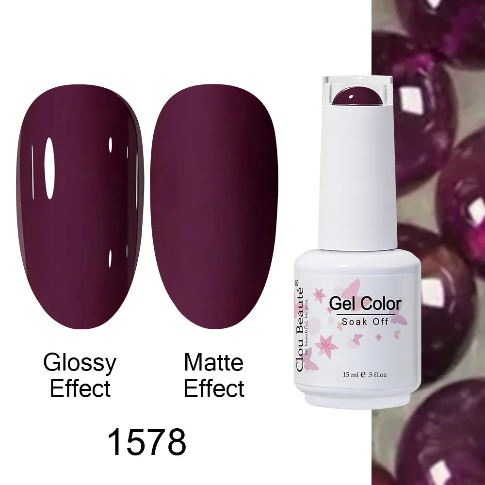 Clou Beaute Royal Blue Color Winter Trendy Semi Permanent Nail Art Manicure Varnishes Gel Nail Polish Hybrid Base Gel Top Coat
