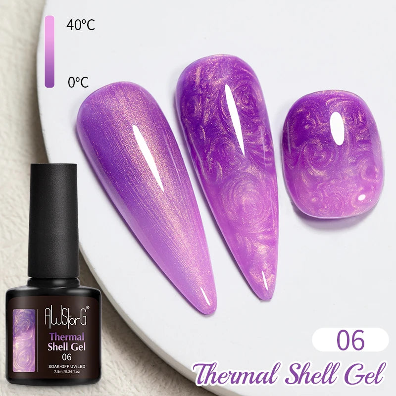 AWStorG 7.5ml Golden Gradient Cat Eye Nail Polish Gel Phototherapeutic Gel Soak Off Nail Magnetic Gel Polish Nail Art DlY