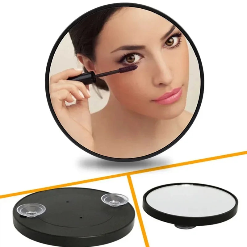 5X/10X/15X Magnifying Mirror with Suction Cup Round Cosmetics Makeup Mirror Shaving Bedroom Compact Magnification Vanity Mirrors