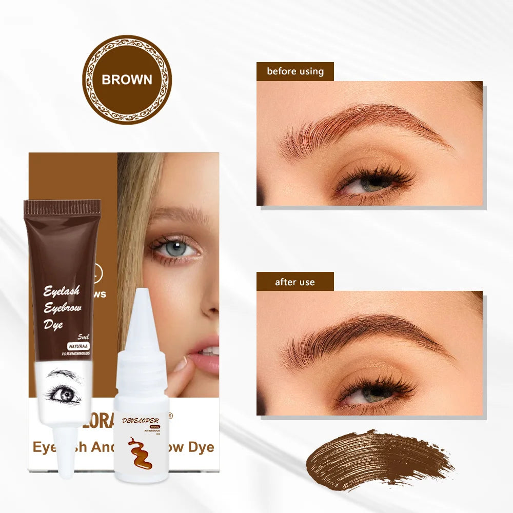Professional Eyelash and Eyebrow Tint Kit - 50ml Waterproof Dye