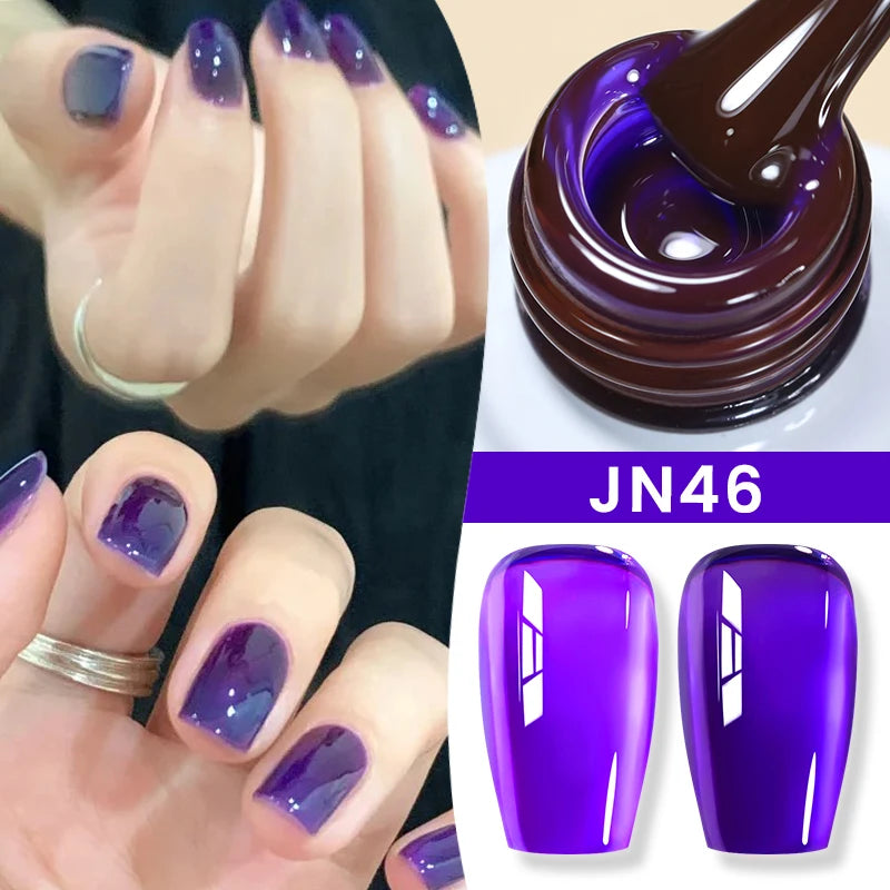 BORN PRETTY Milky White Jelly Nude Gel Nail Polish 10ml White Translucent Soak Off Gel Vernis Semi Permanent Need UV Light Cure