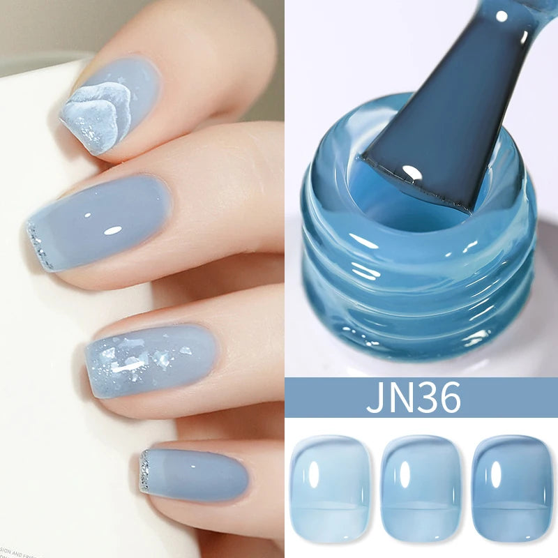 BORN PRETTY 10ml Blood Red Jelly Gel Nail Polish Halloween Nails Art Gel Polish Sheer Translucent Nail Gel for Winter Manicure