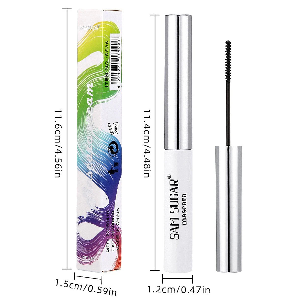 Waterproof Voluminous Colored Mascara - Curling & Lengthening