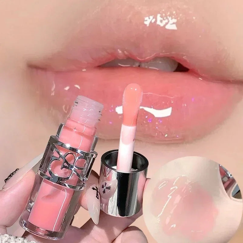 Clear Glass Shine Lip Gloss Mirror Watery Moisturize Plumper Long Lasting Lip Tint Juicy Lip Oil Gloss Stain Makeup