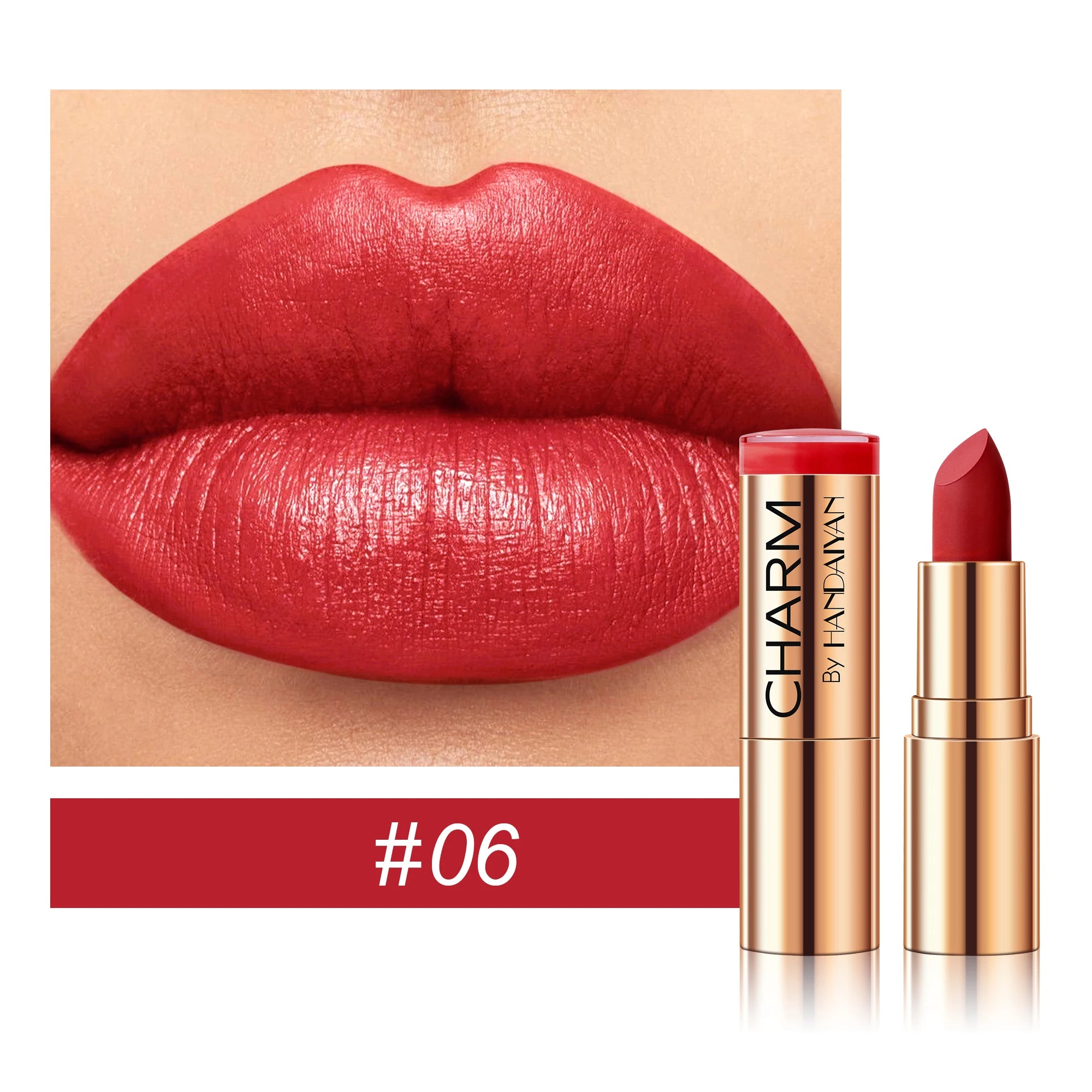 Long Lasting Moisturizing Velvet Lipstick Waterproof Non Stick Cup Creamy Nourish Cover Lip Line Glossy Golden Mud Formula