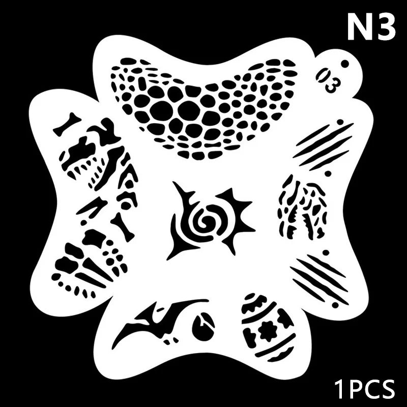 Stencils For Body Painting Face Art Stamps Temporary Tattoos Reusable Stencils Plastics