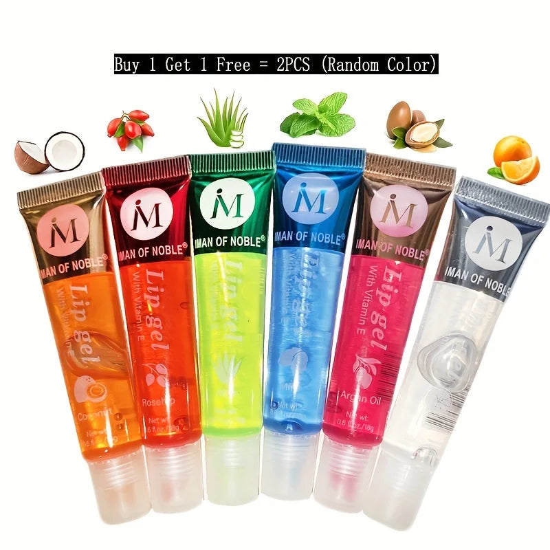 6Pcs/Set, Moisturizing Clear Lip Gloss, Rosehip, Argan, Peppermintaloe, Coconut Flavor, Translucent Plumping Lip Oils Gift Set