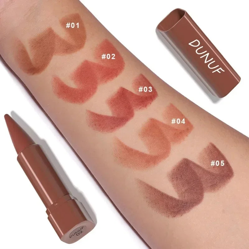 Nude Brown Lip Liner Pencil Velvet Matte Lipstick Lasting Waterproof Rendering Non-stick Cup Makeup Lips Liner Woman Cosmetics
