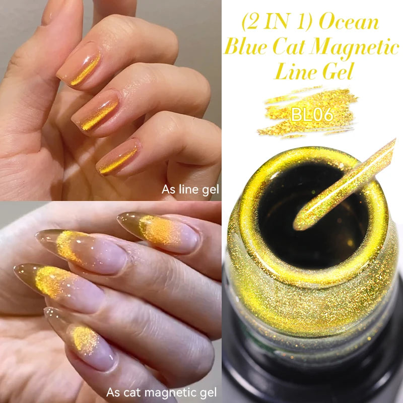 LILYCUTE 5ml Super Bright Metallic Painting Liner Gel Nail Polish UV LED Painting Gel Nail Art Drawing Stripe Pull Line UV Gel