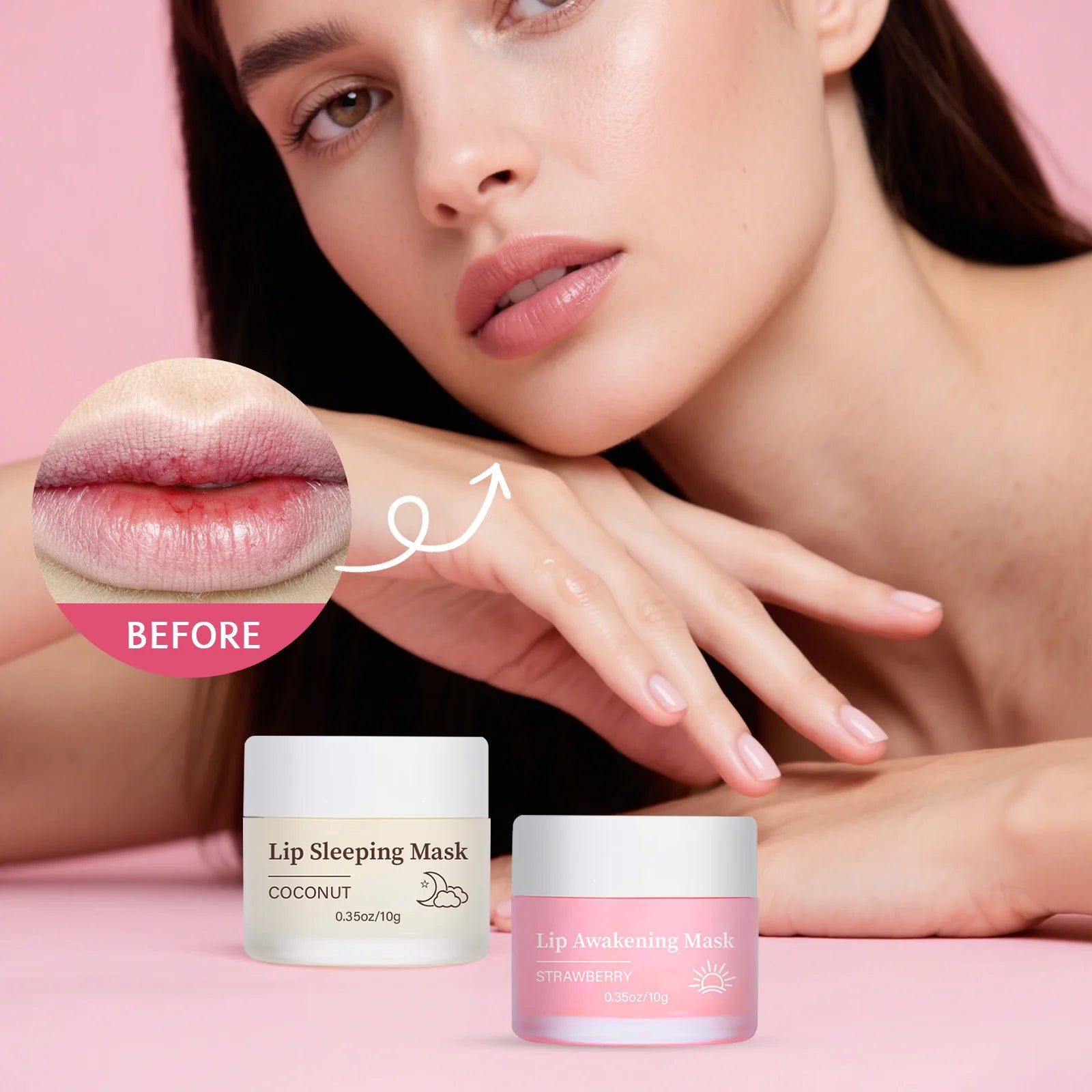 Collagen Nourishing Lip Mask Lip Care Moisture Essence Firming Moisturizing Labial Gel Patch Lips Pad Patches Lip Gloss Mask 4PC