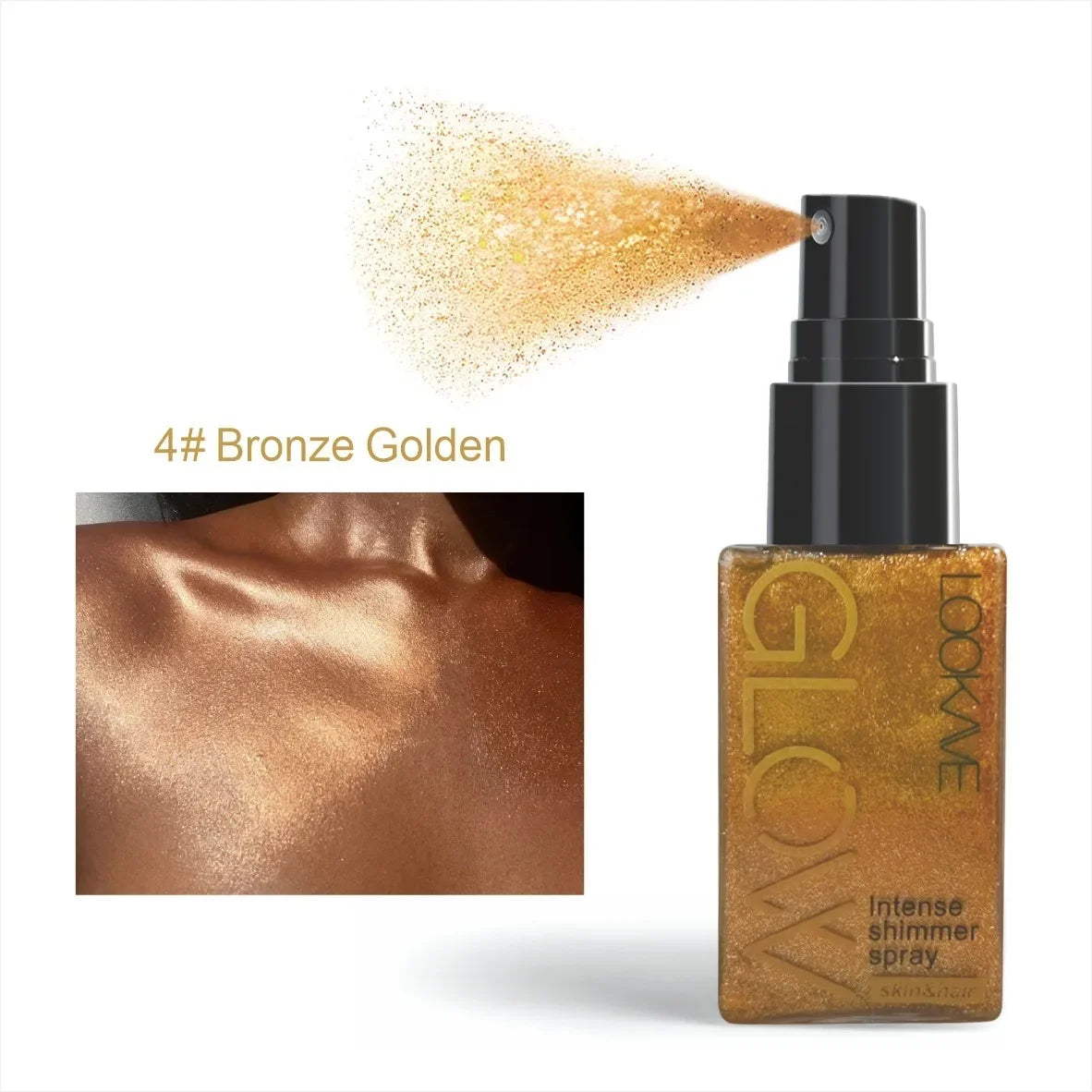 Diamond Liquid Highlight Waterproof High Gloss Glitter Body Bronzer Highlight Long-lasting Wear Face Contour Illuminator Makeup