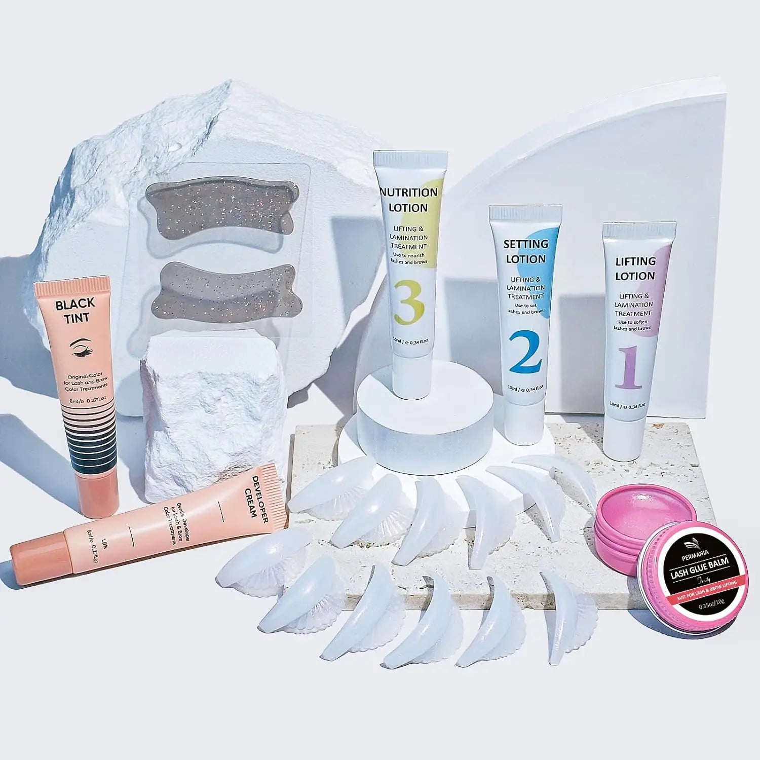 Permania Lash Lift and Brow Lamination Kit with Black Tint