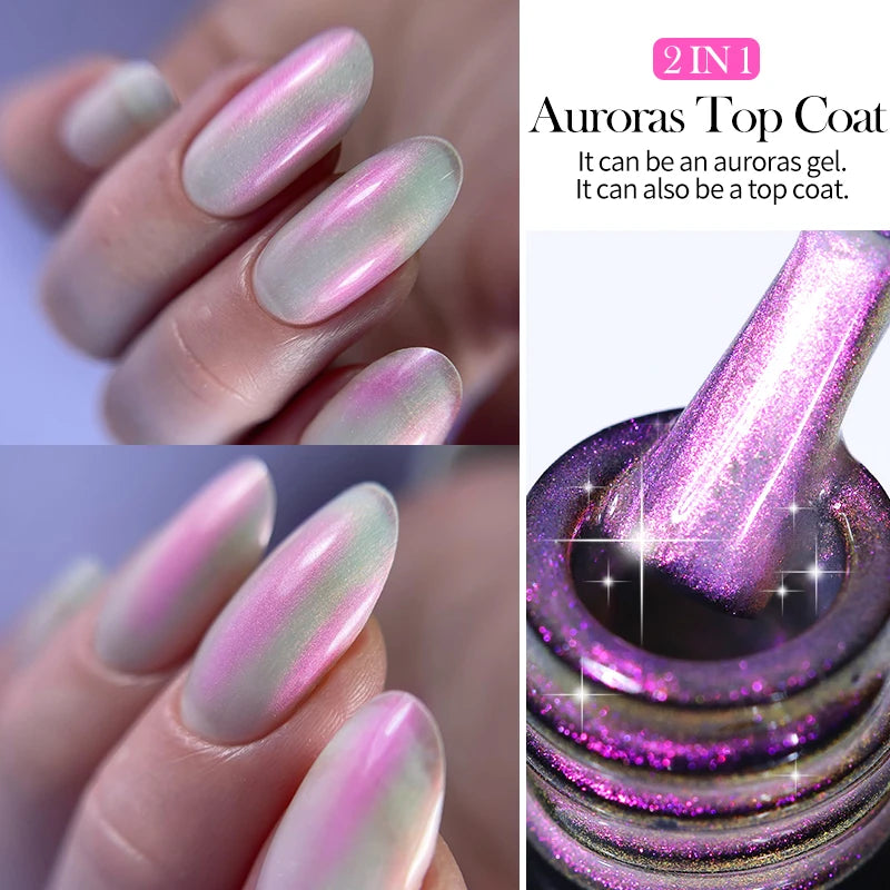 LILYCUTE 7ML Black Silver Red Reflective Glitter Gel Nail Polish Sparkling French Soak Off Long Lasting Manicure Nails Art Gel