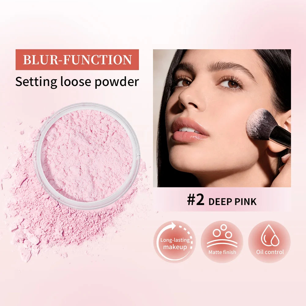 Professional Loose Powder Oil Control Anti-Sweat Waterproof Matte Base Makeup Long-lasting Face Setting Powder Beauty Makeup