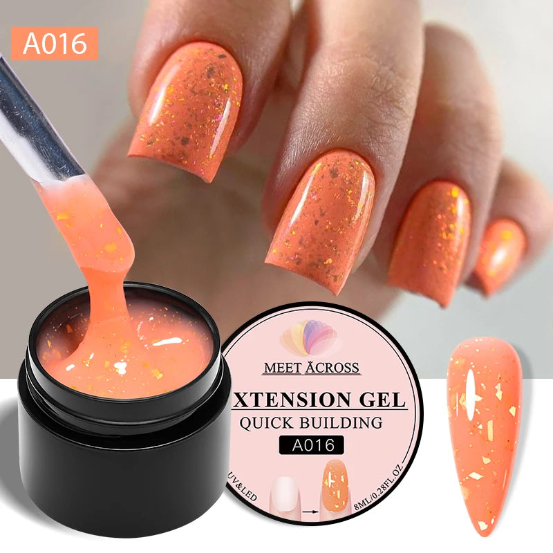 Milky White Nail Extension Gel Clear Nude Building UV Gel For Nails Finger Extensions Form Tips French Nails Manicure Nail Art