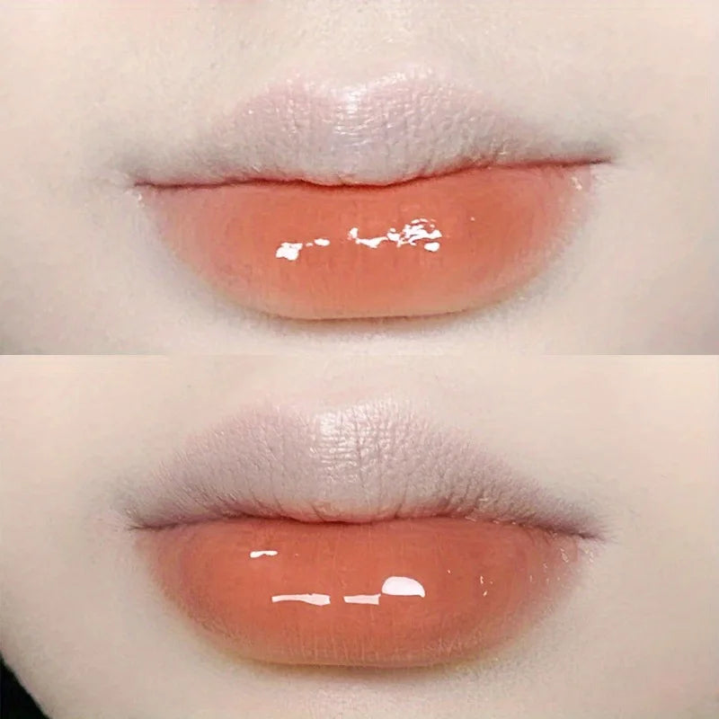 Lip Glaze, Mirror Gloss, Long-lasting Stain Resistant Transparent Film Forming Lip Gloss, Full Lip Color Valentine's Day Gifts