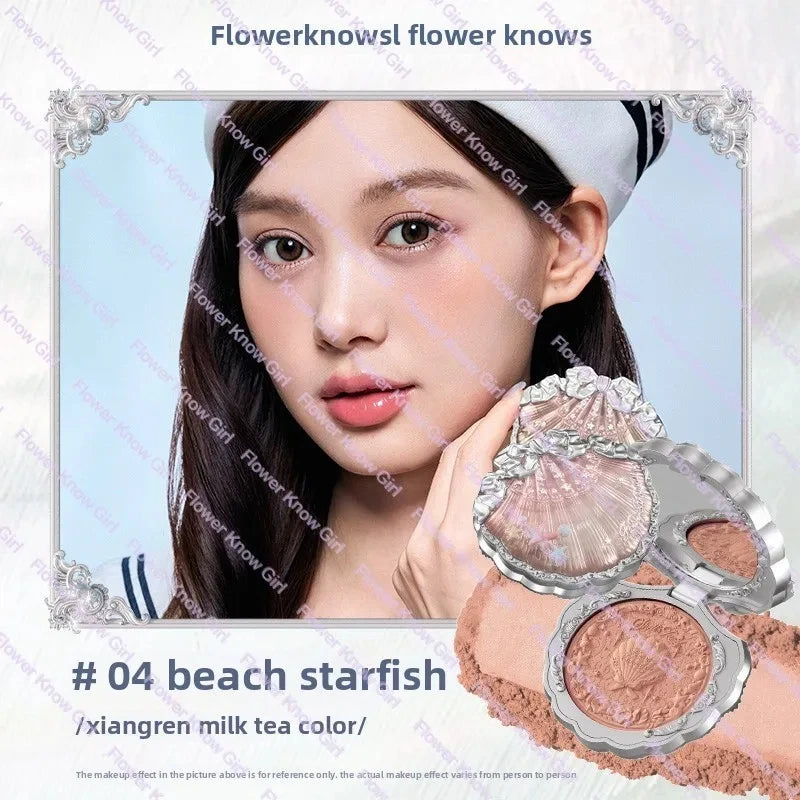 Flower Knows Blusher Butterfly Cloud Collar Collection Rouge Box Duo Blush For Dark Skin Peach Makeup For Cheeks Matte Finish