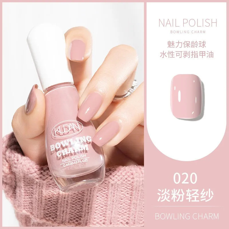 40 Colors New Nail Polish for Summer Water-based Quick Drying Tearable Nail Art Semipermanent Monochrome No Baking Lamp Varnish
