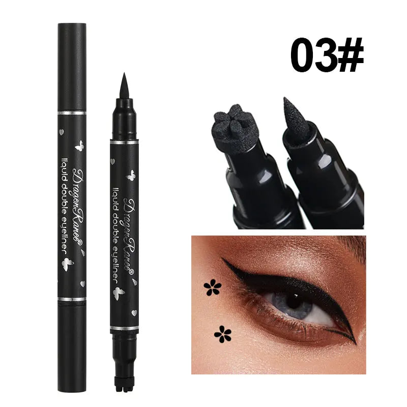 Double-Ended Stamp Liquid Eyeliner - Waterproof & Smudge-Proof