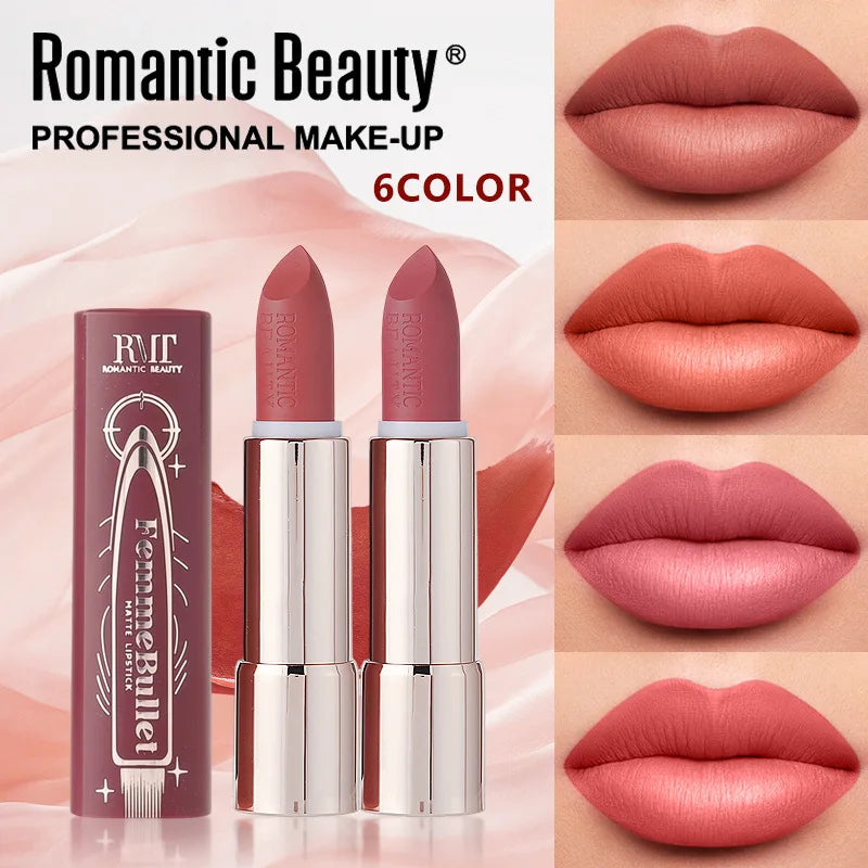 6 Colors Matte Liquid Lipstick - Transfer-Resistant Matte Lipstick, Highly Pigmented Formula, Smudge-Proof & Lasting Wear
